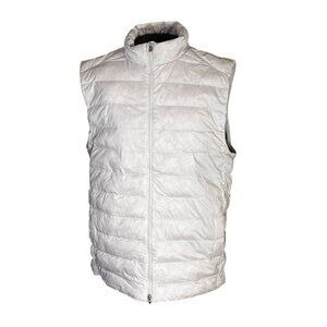 Lululemon Mens Silver Packable Down Puffer Vest Sz M Lightweight Warm Insulated